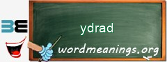 WordMeaning blackboard for ydrad